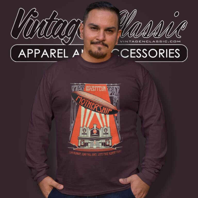 Led Zeppelin Shirt Mothership Album Cover Long Sleeve Tee Led Zeppelin Shirt Mothership Album Cover Long Sleeve Tee