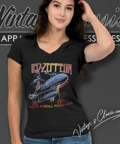 Led Zeppelin Shirt Rock N Roll Forever 5 Led Zeppelin Shirt Rock N Roll Forever V Neck TShirt