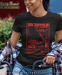 Led Zeppelin Shirt Tampa Stadium Tour 1973 Women TShirt