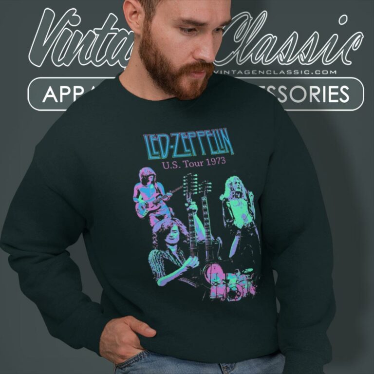 Led Zeppelin Shirt 1973 Tour Distressed 70s Music Concert Sweatshirt Led Zeppelin Shirt 1973 Tour Distressed 70s Music Concert Sweatshirt