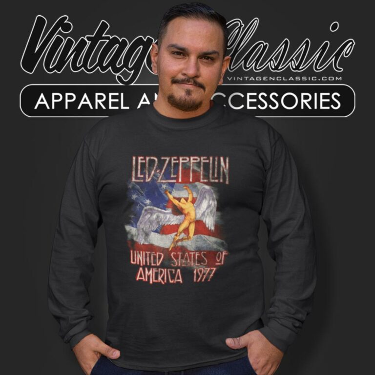 Led Zeppelin Shirt United State Of America 1977 Long Sleeve Tee Led Zeppelin Shirt United State Of America 1977 Long Sleeve Tee