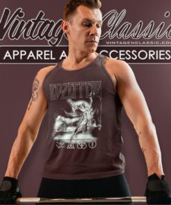 Led Zeppelin Shirt Vintage 90s Band Music Tour Tank Top Racerback