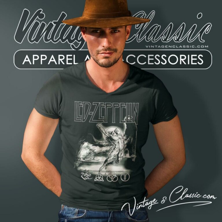 Led Zeppelin Shirt Vintage 90s Band Music Tour V Neck TShirt Led Zeppelin Shirt Vintage 90s Band Music Tour V Neck TShirt