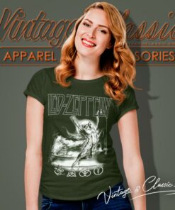 Led Zeppelin Shirt Vintage 90s Band Music Tour Women T Shirt