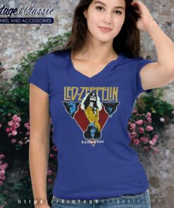 Led Zeppelin Us Tour 1977 V Neck TShirt