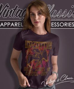 Led Zeppelin Usa 1977 Flame Women T Shirt 1