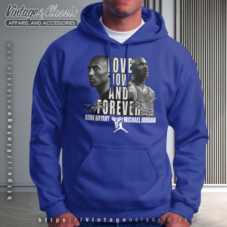 Legend Kobe Bryant X Michael Jordan Royal Hoodie Legend Kobe Bryant X Michael Jordan Royal Hoodie