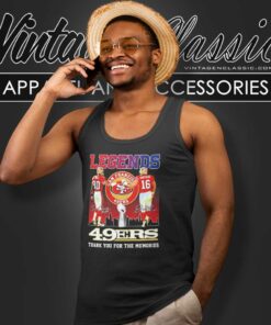 Legends Jerry Rice Joe Montana 49ers Thank You For The Memories Tank Top Racerback