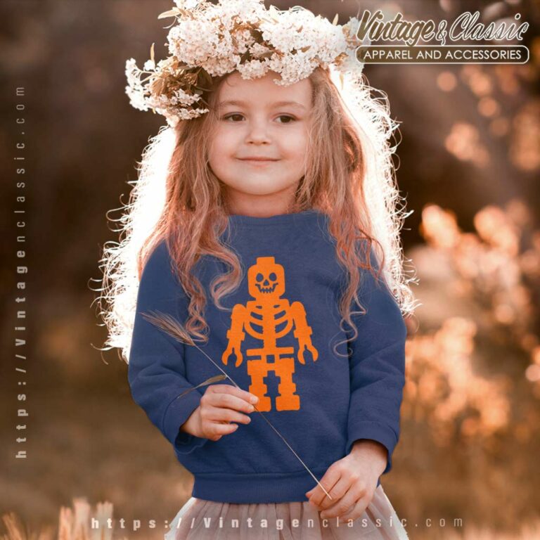 Lego Skeleton Pumpkin Halloween kids Sweetshirt Lego Skeleton Pumpkin Halloween kids Sweetshirt