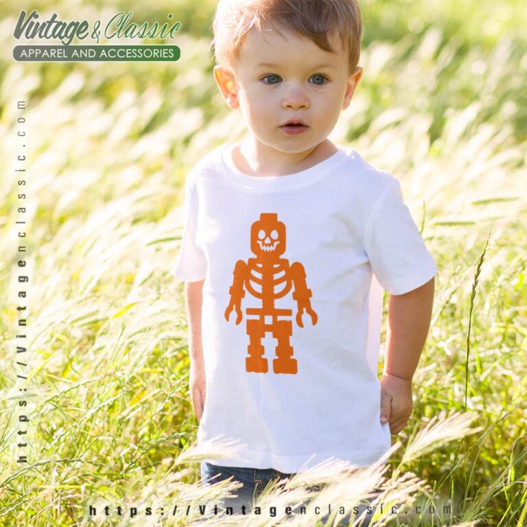 Lego Skeleton Pumpkin Halloween kids Tshirt Lego Skeleton Pumpkin Halloween kids Tshirt