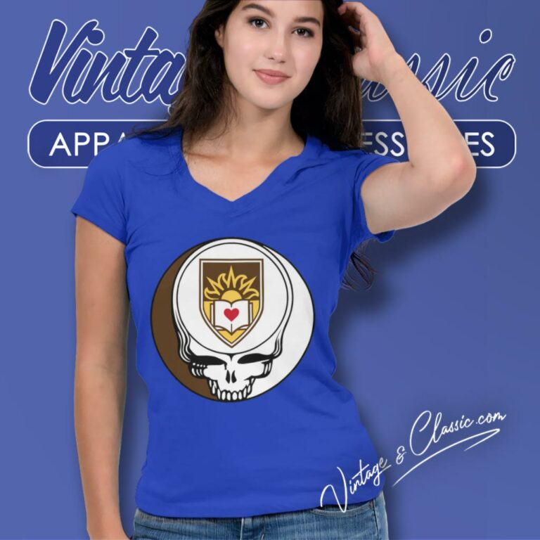 Lehigh University Grateful Dead Steal Your Face V Neck TShirt Lehigh University Grateful Dead Steal Your Face V Neck TShirt