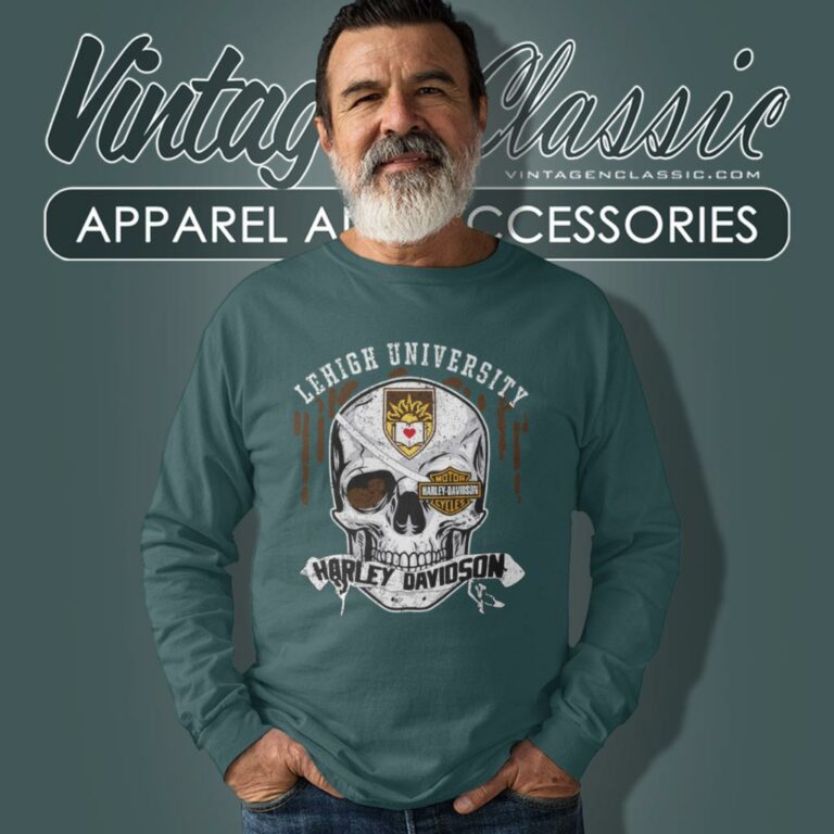 Lehigh University Harley Davidson Skull Long Sleeve Tee Lehigh University Harley Davidson Skull Long Sleeve Tee