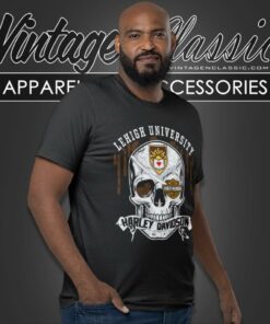 Lehigh University Harley Davidson Skull T Shirt
