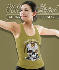 Lehigh University Harley Davidson Skull Tank Top Racerback