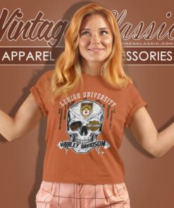 Lehigh University Harley Davidson Skull Women T Shirt