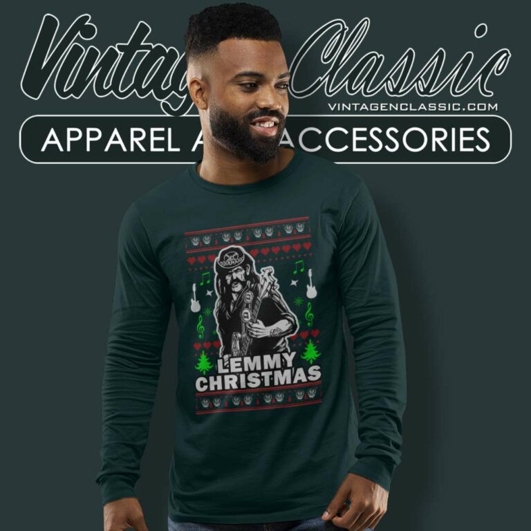 Lemmy Christmas Heavy Metal Ugly Sweater Long Sleeve Tee Lemmy Christmas Heavy Metal Ugly Sweater Long Sleeve Tee