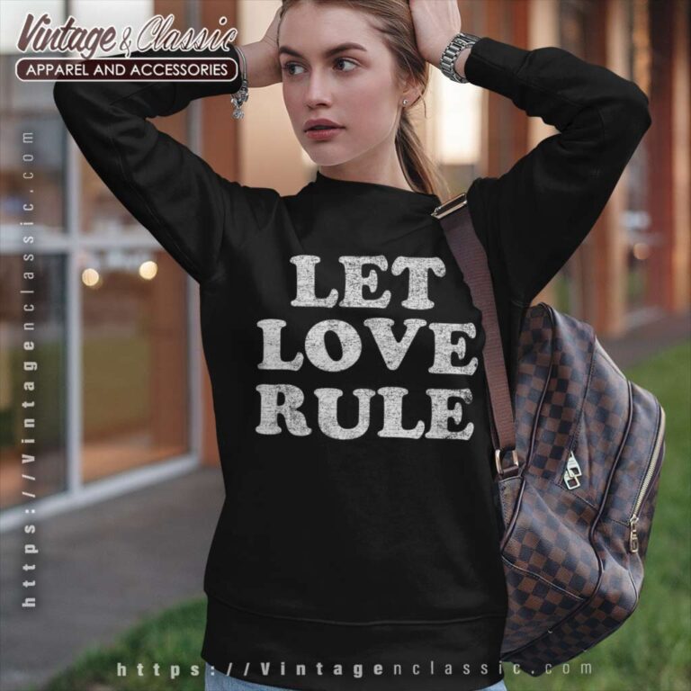 Lenny Kravitz Let Love Rule Text Sweatshirt Lenny Kravitz Let Love Rule Text Sweatshirt