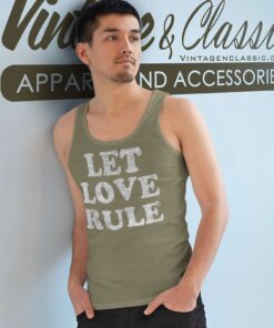 Lenny Kravitz Let Love Rule Text Tank Top Racerback