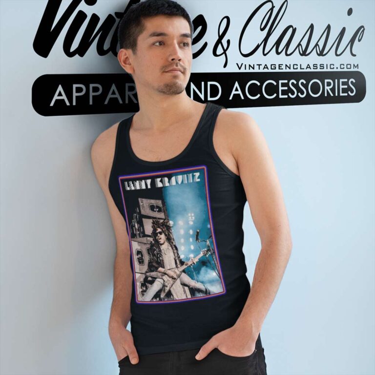 Lenny Kravitz Live Guitar Poster Tank Top Racerback Lenny Kravitz Live Guitar Poster Tank Top Racerback