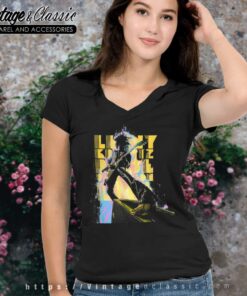 Lenny Kravitz Live Photo Graphic V Neck TShirt