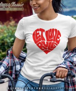 Lenny Kravitz Red Heart Let Love Rule Women TShirt