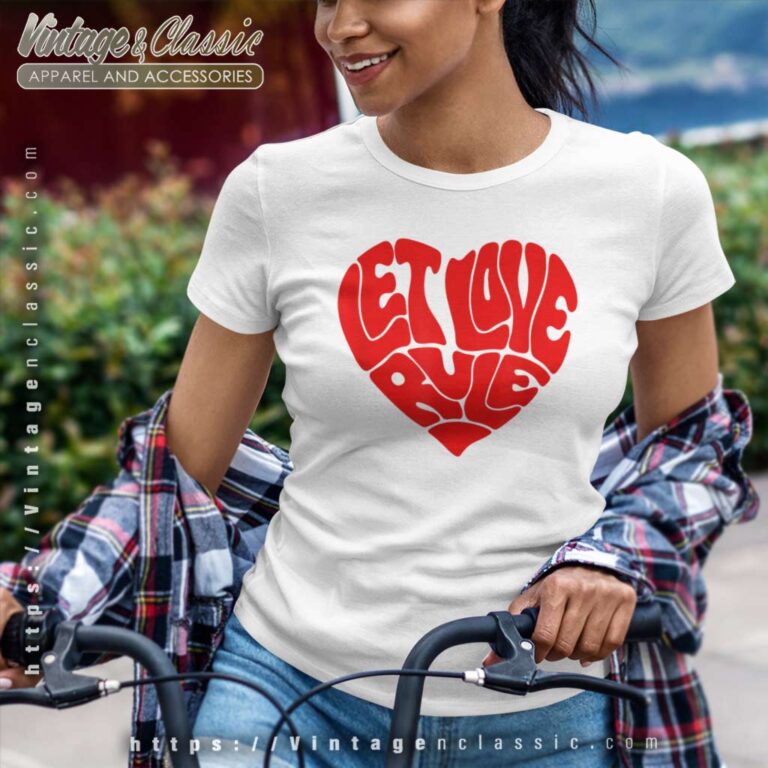 Lenny Kravitz Red Heart Let Love Rule Women TShirt Lenny Kravitz Red Heart Let Love Rule Women TShirt