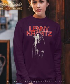 Lenny Kravitz Red Logo Mic Pose Sweatshirt
