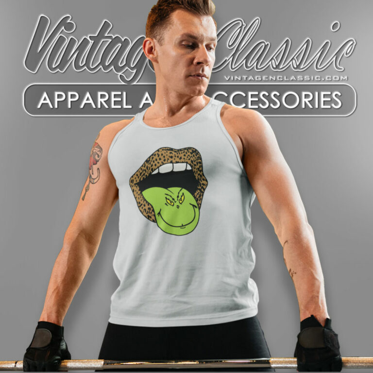 Leopard Lips Grinch Tongue Shirt Grinch Christmas Tank Top Racerback Leopard Lips Grinch Tongue Shirt Grinch Christmas Tank Top Racerback