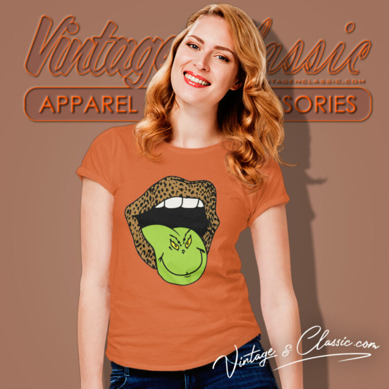 Leopard Lips Grinch Tongue Shirt Grinch Christmas Women T Shirt Leopard Lips Grinch Tongue Shirt Grinch Christmas Women T Shirt