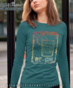 Let The Evening Be Gin Retro Long Sleeve Tee