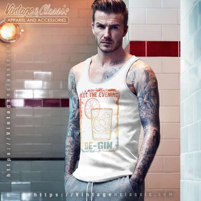 Let The Evening Be Gin Retro Tank Top Racerback Let The Evening Be Gin Retro Tank Top Racerback