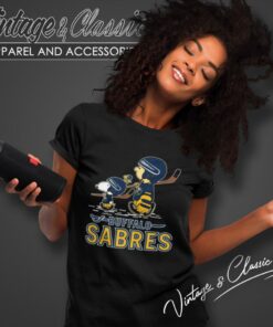 Lets Play Buffalo Sabres Ice Hockey Snoopy Nhl Women T Shirt