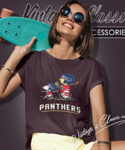 Lets Play Florida Panthers Ice Hockey Snoopy Women T Shirt