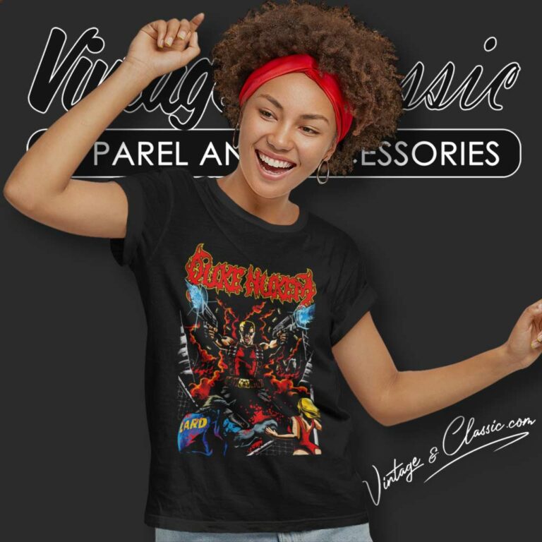 Lets Rock Duke Nukem Game Women TShirt Lets Rock Duke Nukem Game Women TShirt