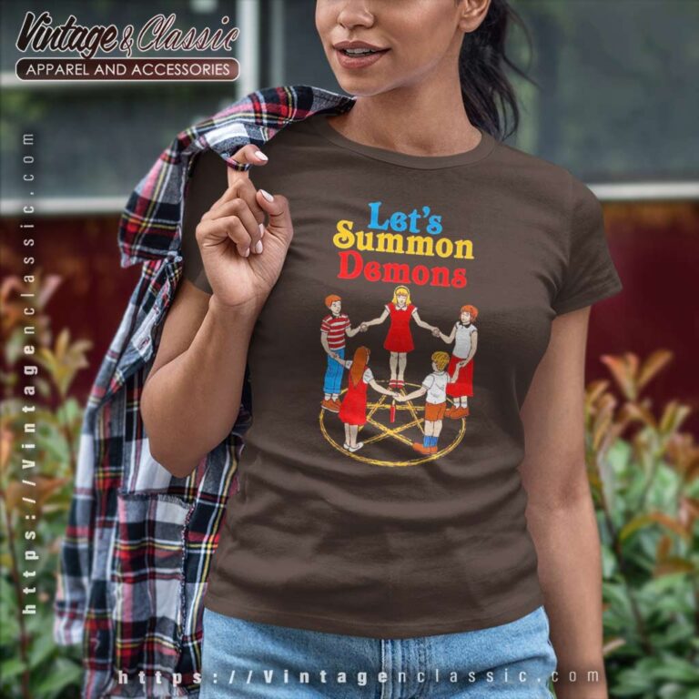 Lets Summon Demons Creepy Incantation Women TShirt Lets Summon Demons Creepy Incantation Women TShirt