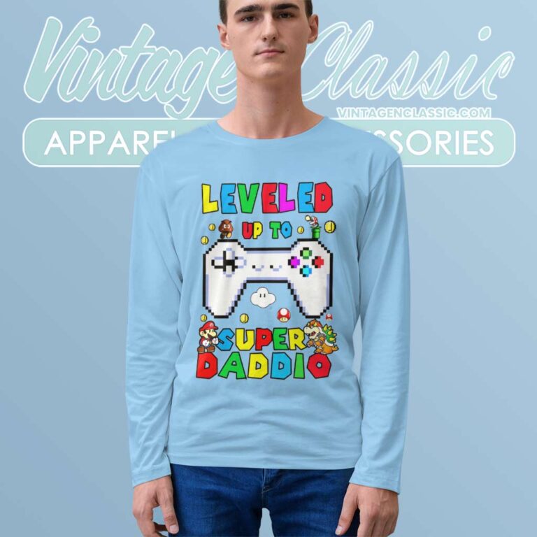 Leveled Up To Superdaddio Fathers Day Longsleeves Leveled Up To Superdaddio Fathers Day Longsleeves