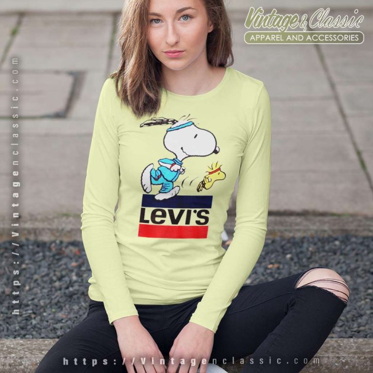 Levis X Peanuts Snoopy Long Sleeve Tee Levis X Peanuts Snoopy Long Sleeve Tee