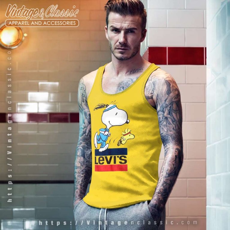 Levis X Peanuts Snoopy Tank Top Racerback Levis X Peanuts Snoopy Tank Top Racerback