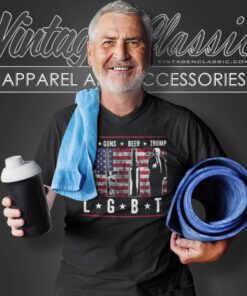 Liberty Guns Beer Trump Lgbt Parody V Neck TShirt