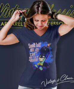 Lil Batman Get Rid Of Bomb V Neck TShirt