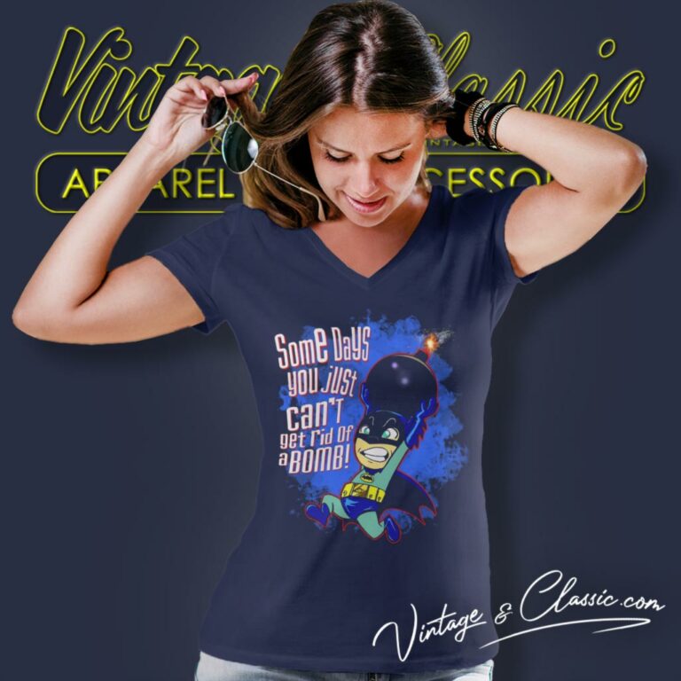 Lil Batman Get Rid Of Bomb V Neck TShirt Lil Batman Get Rid Of Bomb V Neck TShirt