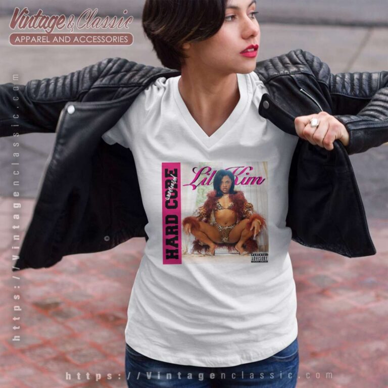 Lil Kim Hard Core Album V Neck TShirt Lil Kim Hard Core Album V Neck TShirt