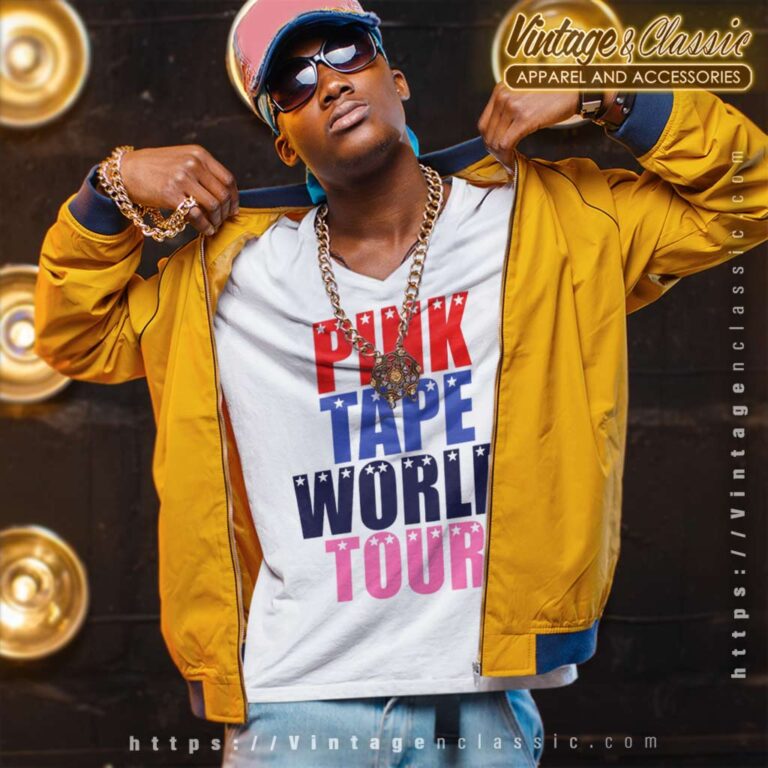 Lil Uzi Vert Pink Tape World Tour V Neck TShirt Lil Uzi Vert Pink Tape World Tour V Neck TShirt