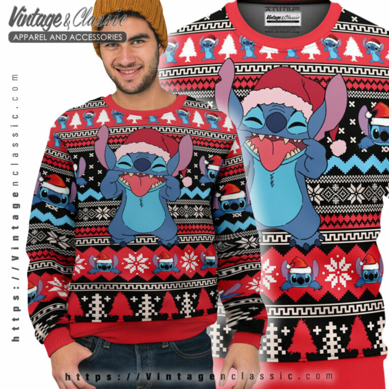 Lilo And Stitch Santa Christmas Ugly Sweater Ugly Sweater Lilo And Stitch Santa Christmas Ugly Sweater Ugly Sweater