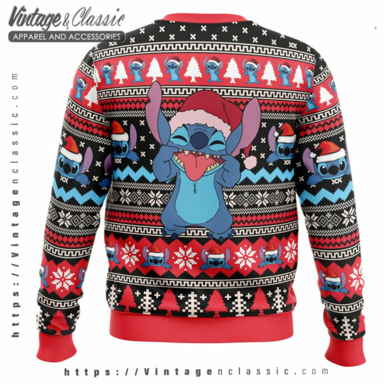 Lilo And Stitch Santa Christmas Ugly Sweater back Ugly Christmas Sweater Lilo And Stitch Santa Christmas Ugly Sweater back Ugly Christmas Sweater