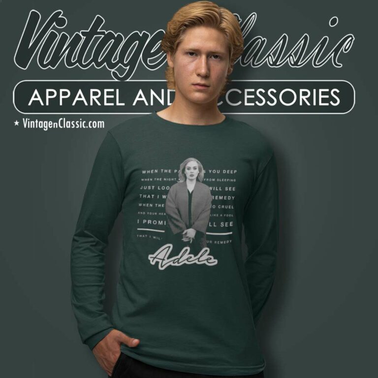 Limited Adele Lyrics Long Sleeve Tee Limited Adele Lyrics Long Sleeve Tee
