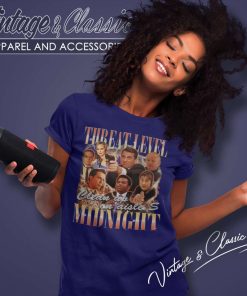 Limited Threat Level Midnight 90s Shirt Us Office Tv Show Women TShirt