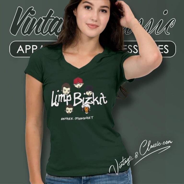 Limp Bizkit Anger Managet V Neck TShirt Limp Bizkit Anger Managet V Neck TShirt