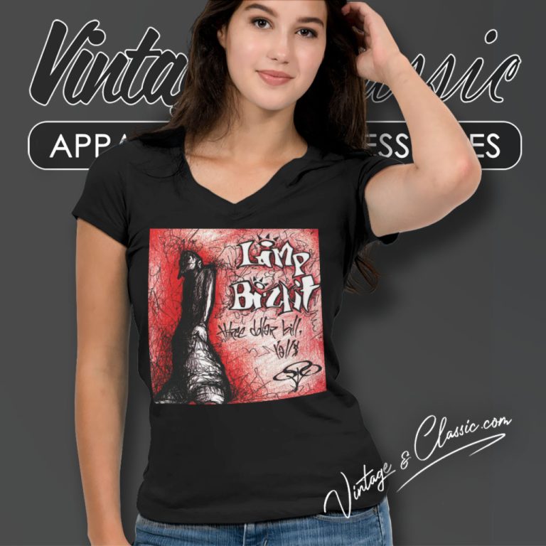 Limp Bizkit Three Dollar Bill Balls V Neck TShirt Limp Bizkit Three Dollar Bill Balls V Neck TShirt