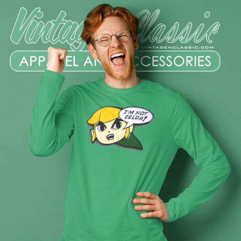 Link Im Not Zelda Funny Long Sleeve Tee Link Im Not Zelda Funny Long Sleeve Tee